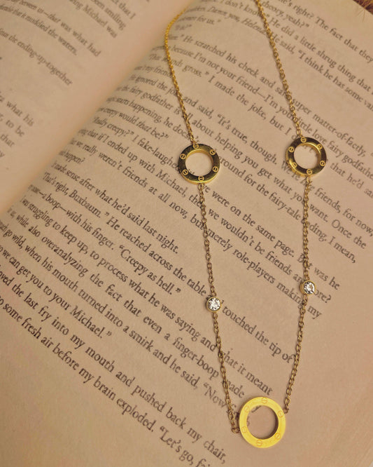 Gold Roman Dial Necklace