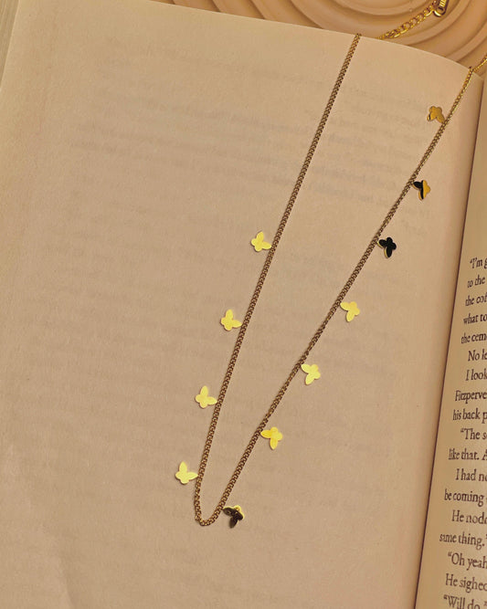Gold Butterfly Charm Necklace