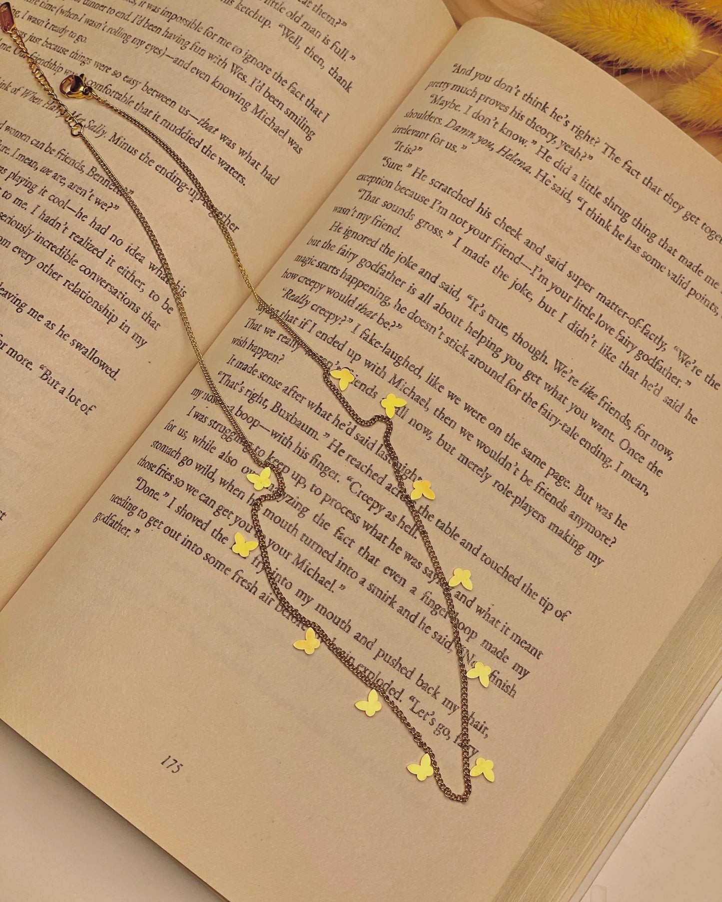 Gold Butterfly Charm Necklace