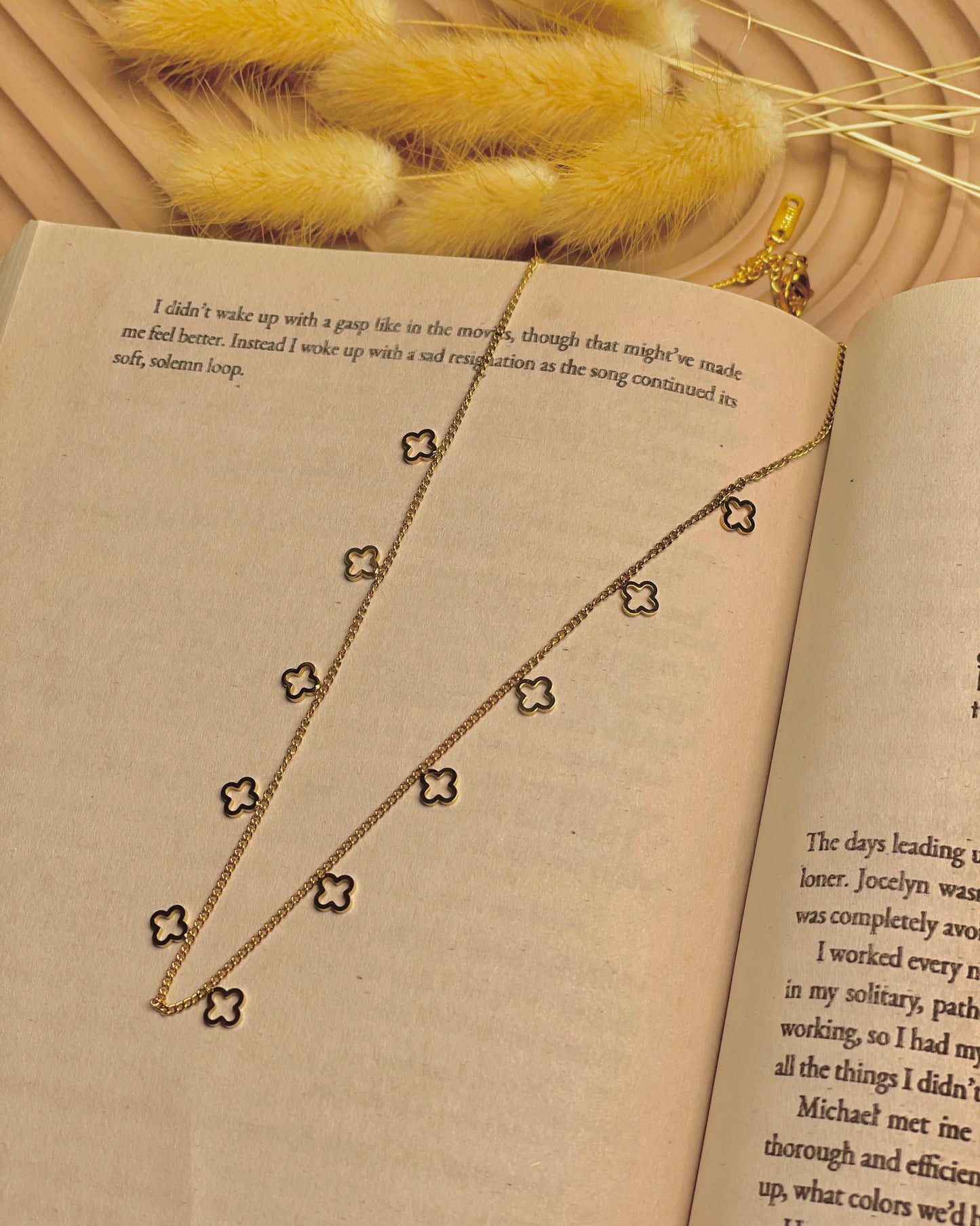 Gold Clover Charm Necklace