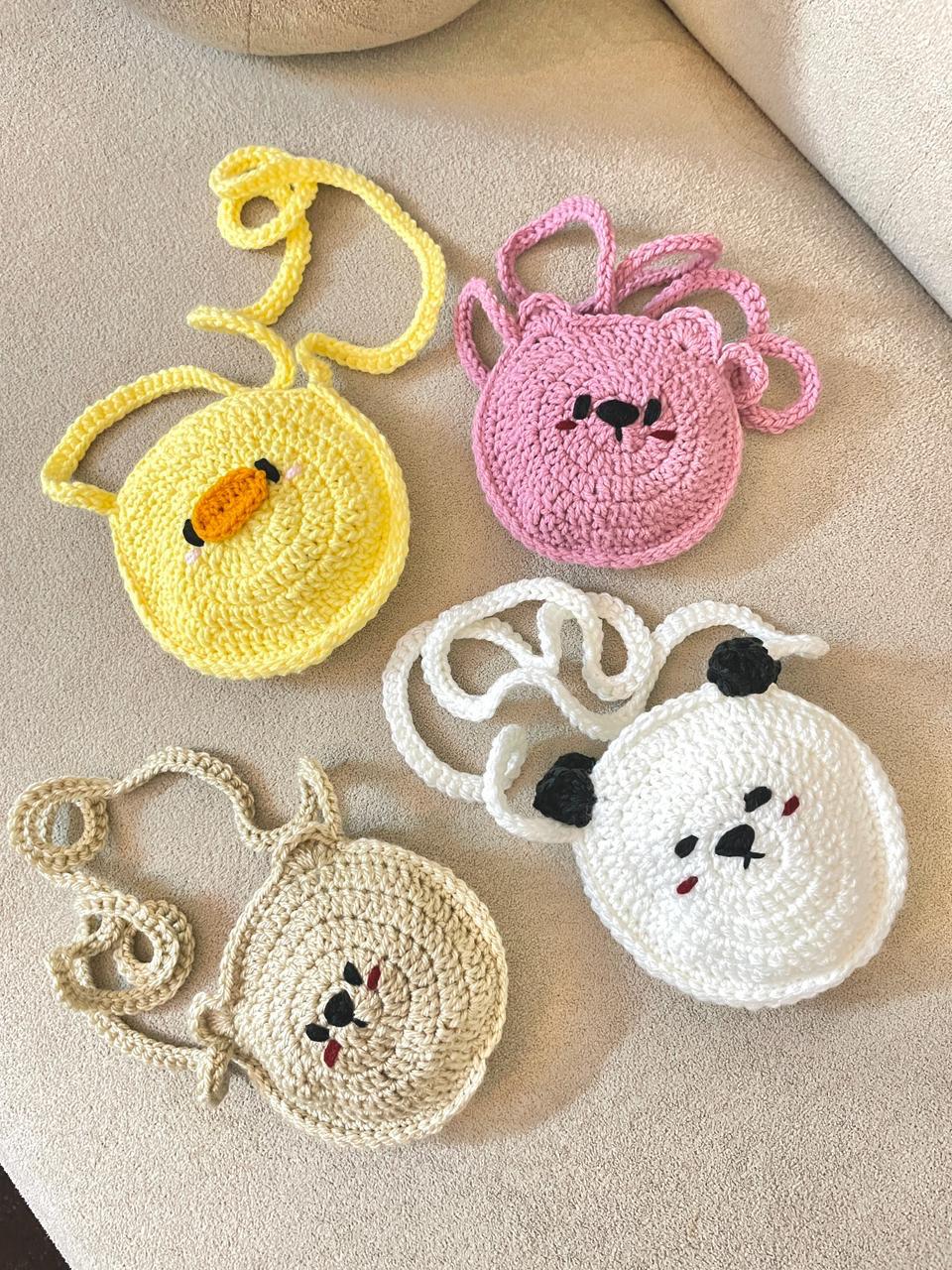Crochet Animal Crossbody Bag